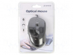 Mouse | black | USB A | optical,wired | DPI change button | 1.35m