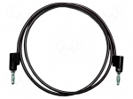 Test lead | 15A | banana plug 4mm,both sides | Urated: 1kV | Len: 0.3m