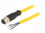 Cable: for sensors/automation | M12 | PIN: 5 | straight | plug | 250VDC