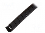Spiral wrapping | &Oslash;Bundle : 18mm | polypropylene | black | L: 1m