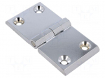 Hinge | Width: 120mm | zinc and aluminium alloy | chromium plated