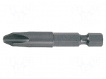 Screwdriver bit | Phillips | PH1 | 1/4" | Overall len: 50mm | 3pcs.