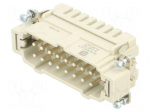 Connector: HDC | contact insert | male | 16A | 500V | Han&reg; ES | PIN: 16