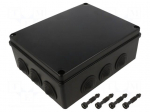 Enclosure: junction box | X: 190mm | Y: 240mm | Z: 90mm | IP65 | black