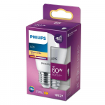 PHILIPS LED 60W P48 E27 Silti balta 2700K matēta spuldze 8719514309661 929002979055