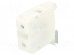 Splice terminal: rail | 125A | 690V | screw terminal | white | 4&divide;35mm2