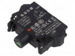 Illuminating unit | 22mm | 45 | front fixing | 24&divide;240VAC | red