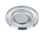Trio Pirin recessed spotlight GU10 round chrome/transparent gaismeklis 652100152 4017807425925