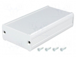 Enclosure: with panel | TUF | X: 55mm | Y: 100mm | Z: 25mm | aluminium