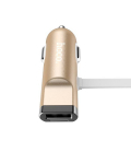 Auto charger Hoco Universal UCL01 Multifunction apple+micro usb Gold