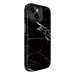 Back panel cover Evelatus Apple iPhone 15 Armor case TPU+PC Customized Print Design Marble Black