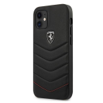 Back panel cover Ferrari  Ferrari FEHQUHCP12SBK iPhone 12 mini 5.4" black/black hardcase Off Track Quilted