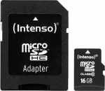 Other Computer Accessory Intenso  MEMORY MICRO SDHC 16GB C10/W/ADAPTER 3413470