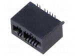 Connector: card edge | PIN: 16 | SMT | on PCBs | 1mm