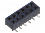 Connector: pin strips | socket | female | PIN: 12 | vertical | SMT | 2mm
