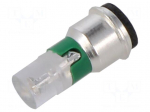 LED lamp | green | SX3s | 5&divide;6VDC | No.of diodes: 1 | 3mm | -40&divide;85&deg;C