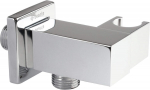 Square angled connector with handset holder