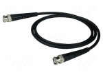 Test lead | BNC plug,both sides | Len: 0.5m | black | Z: 50&Omega; | RG58CU