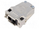 Enclosure for connectors: D-Sub | straight | for cable | silver