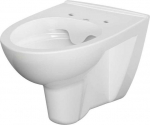 Wallhung bowl Delfi without seat and cover, white