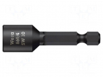 Screwdriver bit | 6-angles socket | 1/4" | HEX 10mm | without magnet