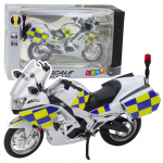 M&auml;nguala | PC | Konsoolid | Tarvikud // M&auml;nguasjad ja m&auml;ngud lastele // Motocykl Policyjny Metalowy Światła Dźwięki Biały 1:12
