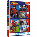 M&auml;nguala | PC | Konsoolid | Tarvikud // Harivad m&auml;nguasjad | Interaktiivsed | Loomingulised | Kunstilised // Puzzle - 2x70 - Pajęcze historie - Disney Marvel Spiderman - Trefl 34443