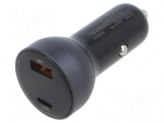 USB power supply | USB A socket,USB C socket | Sup.volt: 12&divide;24VDC