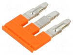 Comb bridge | Entrelec | orange | terminals: 3