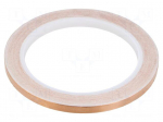 Tape: electrically conductive | W: 6mm | L: 16.5m | Thk: 0.066mm | UL510