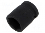 Socket spanner,impact | HEX 21mm | 1/2" | Socket bit length: 38mm