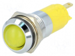 Indicator: LED | recessed | 12&divide;14VDC | 12&divide;14VAC | Cutout: &Oslash;14.2mm | IP67