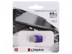 Pendrive | USB 3.2 Gen 1 | 64GB | R: 200MB/s | violet | USB A,USB C