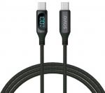 Cable Savio USB Type-C Male - USB Type-C Male with Digital Display 1m