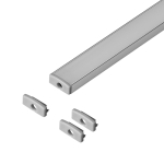 T&ouml;&ouml;riistad ja m&otilde;&otilde;teseadmed // Uued tooted t&ouml;&ouml;riistade, tarvikute kategoorias // Zestaw: profil aluminiowy do taśm LED, 2000 x 16,1 x 6,05 mm, natynkowy, srebrny, klosz mrożony, 4 zaślepki