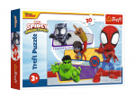 M&auml;nguala | PC | Konsoolid | Tarvikud // Harivad m&auml;nguasjad | Interaktiivsed | Loomingulised | Kunstilised // Puzzle - 30 - Odważny Spidey - Spidey i jego przyjaciele - Marvel - Trefl 18322