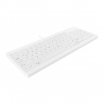 Contour Design Active Key Contour QuickClean Medical Keyboard Removable Cover Compact Wired White DE C7012