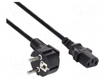 Cable | 3x1.5mm2 | CEE 7/7 (E/F) plug angled,IEC C13 female | PVC