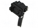Connector: XLR | socket | female | AXS | 7.5A | 133V | PIN: 5 | IP65 | angled