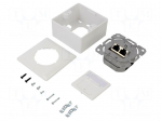 Wall socket | white | wall mount,plaster embedded | IEEE 802.3at