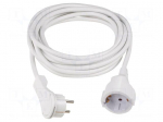 Extension lead | 3G1.5mm2 | 5m | PVC | white | Sockets no: 1 | 16A