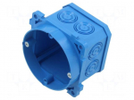 Enclosure: junction box | X: 60mm | Y: 60mm | Z: 58.5mm | blue