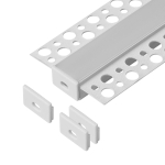 T&ouml;&ouml;riistad ja m&otilde;&otilde;teseadmed // Uued tooted t&ouml;&ouml;riistade, tarvikute kategoorias // Zestaw: profil aluminiowy do taśm LED, 2000 x 55,8 x 12,5 mm, podtynkowy, biały, klosz mrożony, 4 zaślepki