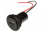 Automotive power supply | USB A socket | 3A | Sup.volt: 12&divide;24VDC