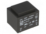 Transformer: encapsulated | 2.6VA | 230VAC | 10V | 260mA | Mounting: PCB