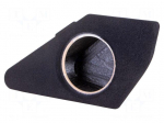 Car loudspeaker enclosure | MDF | black | 250mm | Grooving: 275mm