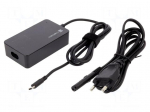 Power supply: switching | 5&divide;20VDC | 3.25A | Out: USB C plug | 65W