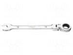 Wrench: combination spanner | rattle,with joint | 15mm | L: 220mm