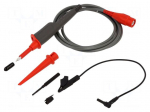 Probe: for oscilloscope | passive | 0&divide;500MHz | 10: 1 | 1ns | 10&divide;30pF | red