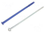 Plastic anchor | with screw | 10x240 | zinc-plated steel | FF1 | 10mm